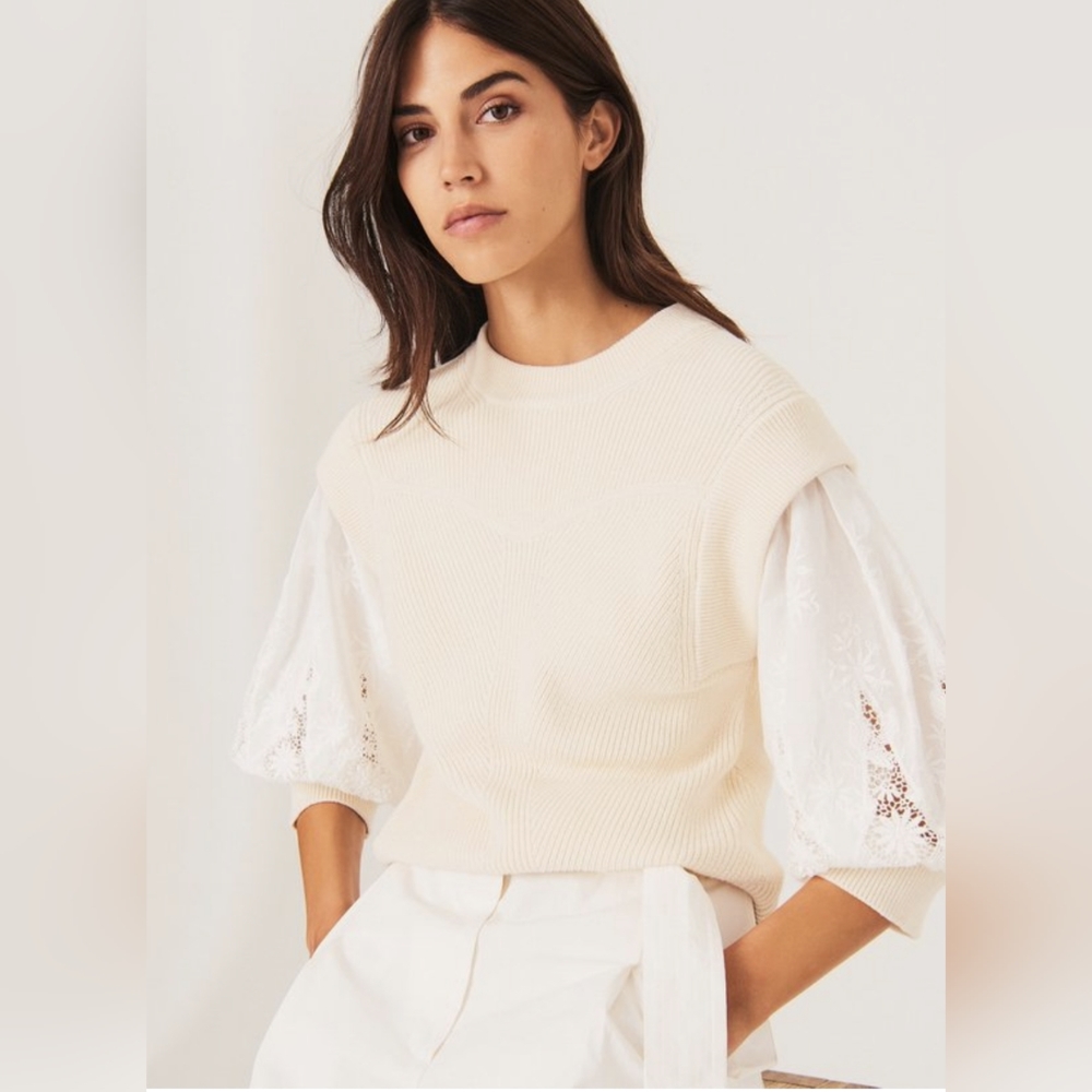 ba&sh Samoa Sweater, off-white